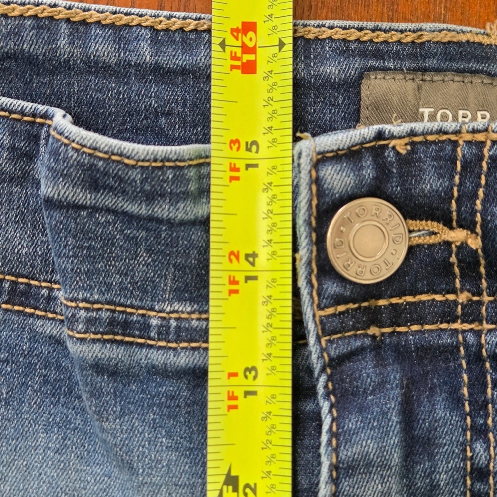 Torrid Jogger Jeans Plus Size‎ 28 Pull On Denim Elastic Hem Patch Pocket - Picture 12 of 13